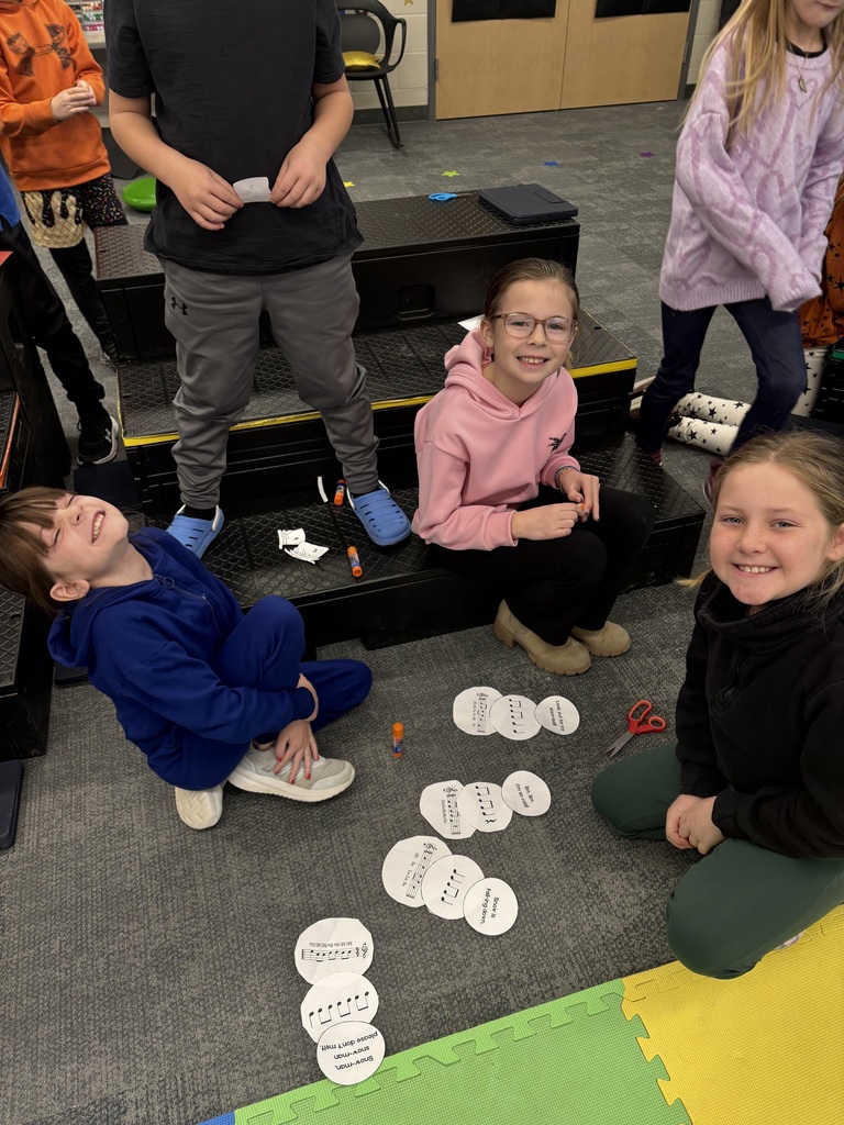 students doing a musical santa project