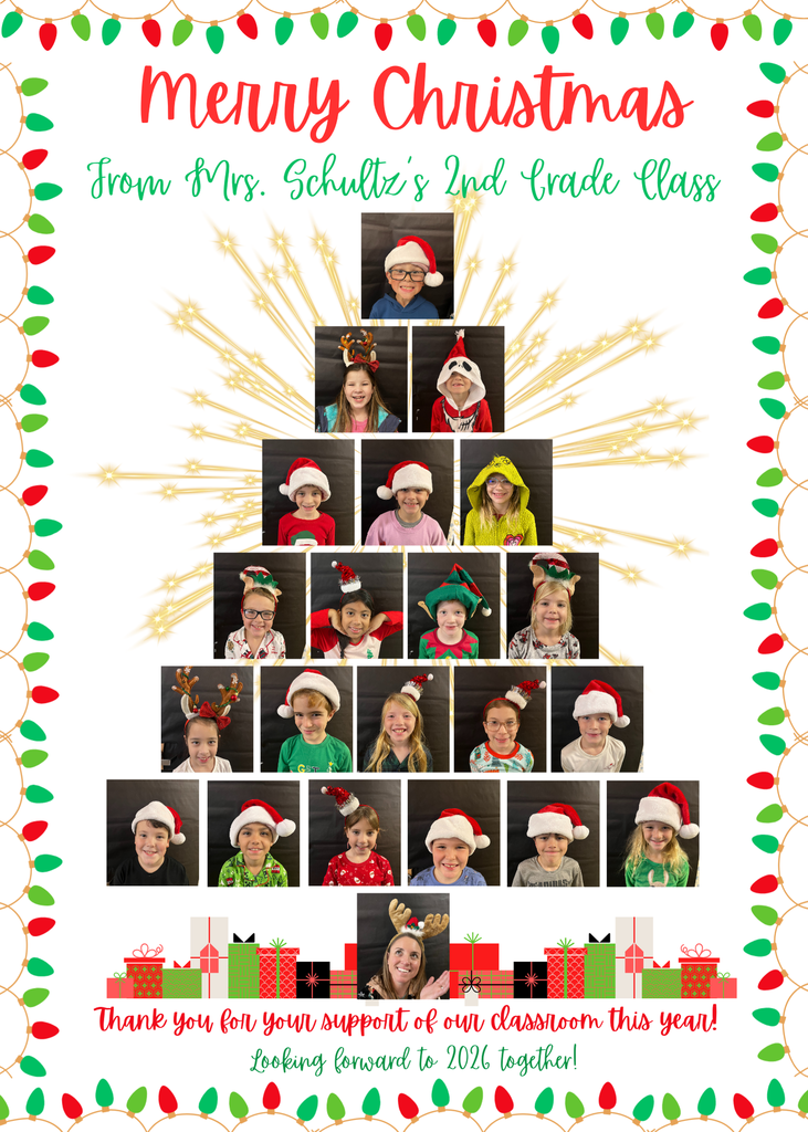 holiday card of students