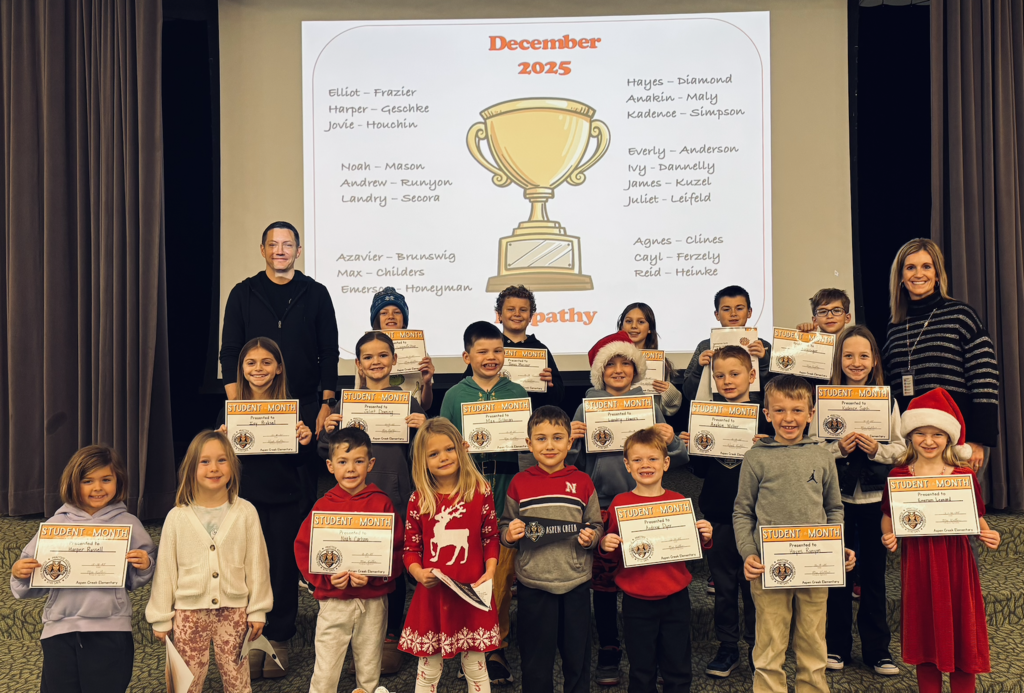 Picture of December students of the month recognized for Empathy.