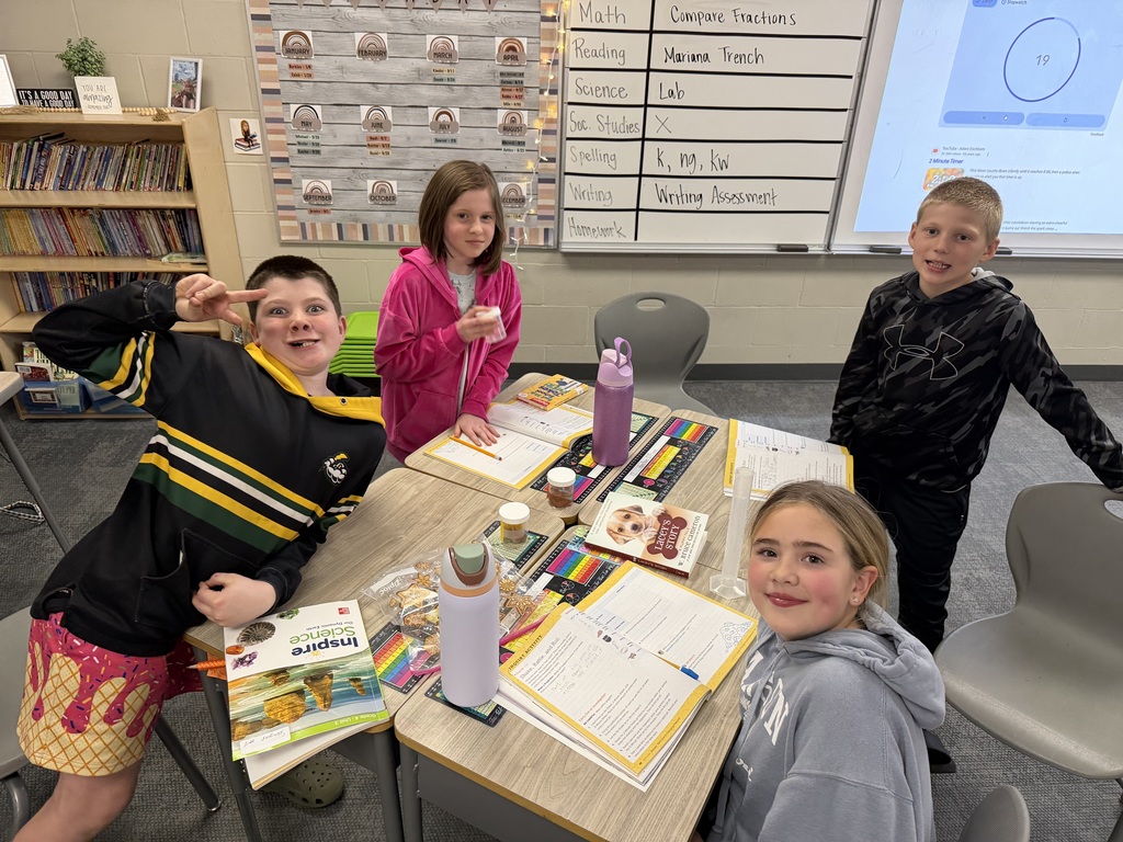 students in a classroom during science