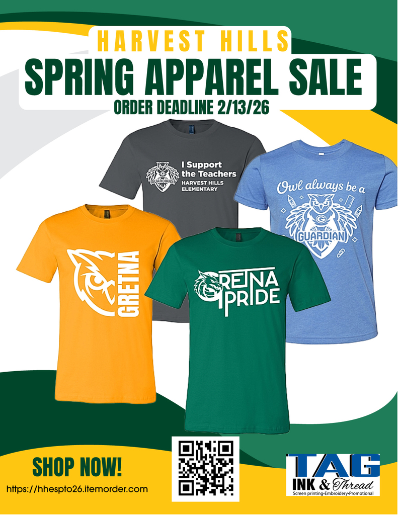 Flyer for the PTO spring apparel order
