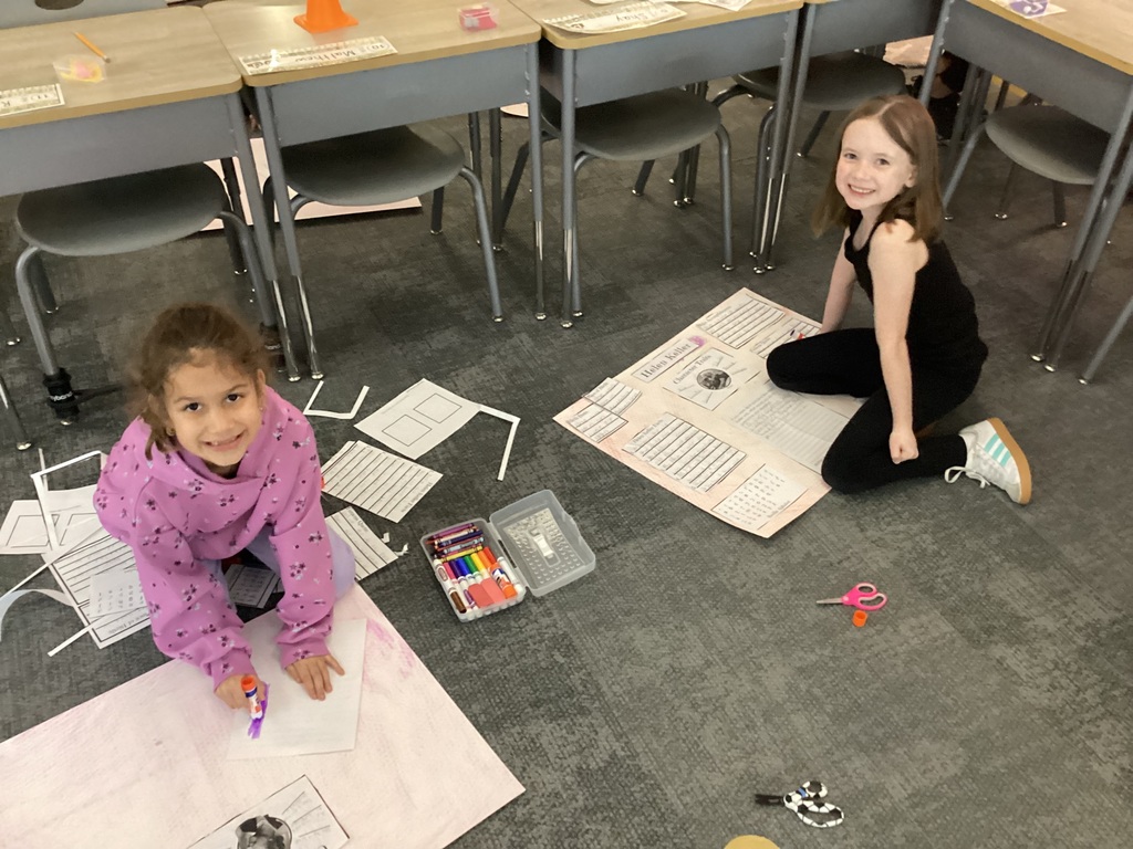 students working on a project in a classroom