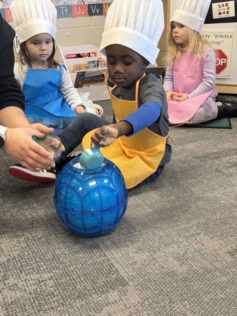 student pouring in ingredients to make ice cream from scratch