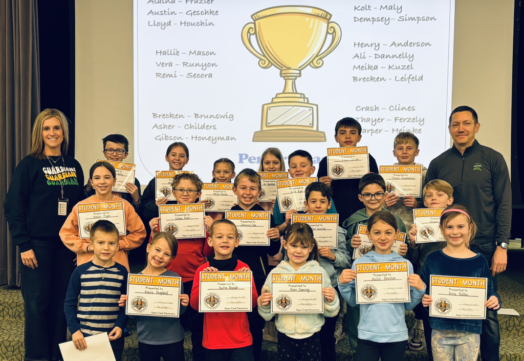 Image showing January's students of the month.