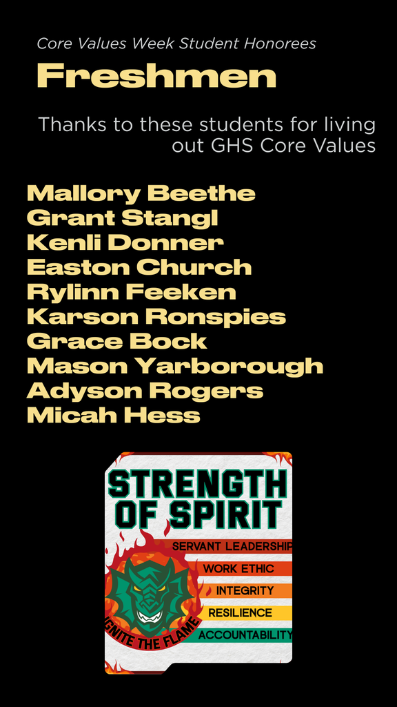 Freshmen Strength of Spirit Winners