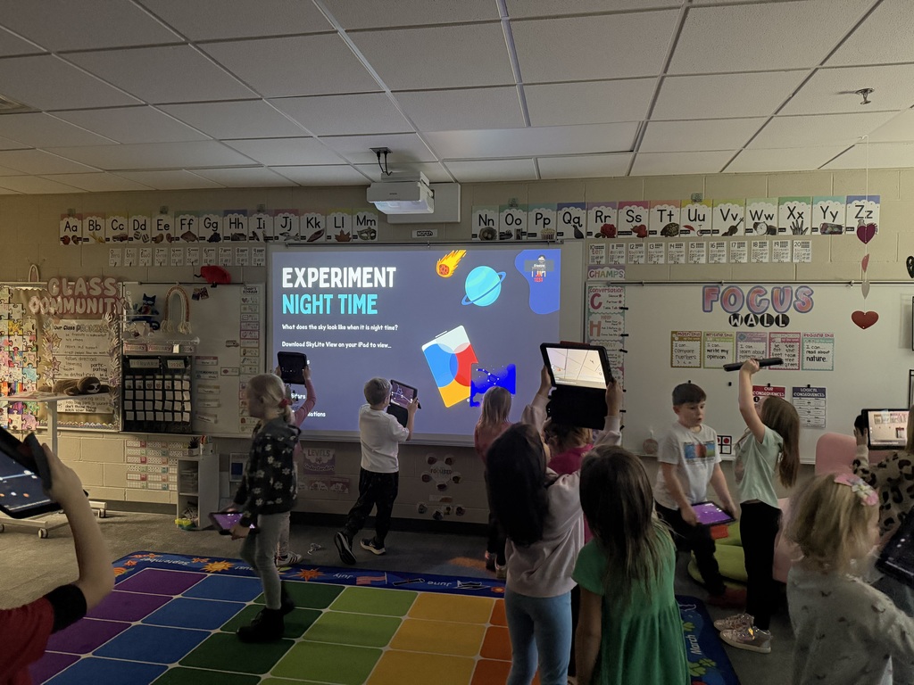 students studying about sky patterns