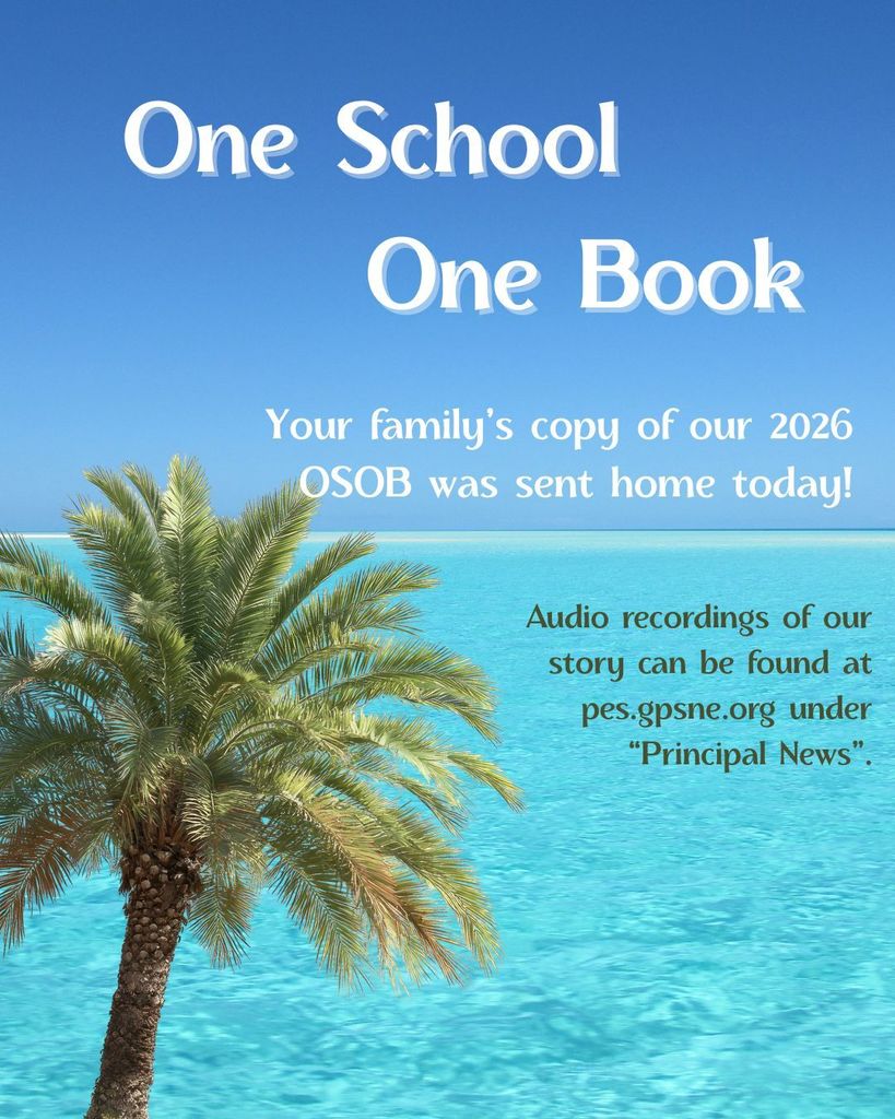 One School One Book!  Copies were sent home today!