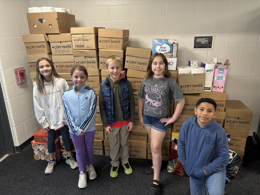 Kids Helping with Food Pantry Donations