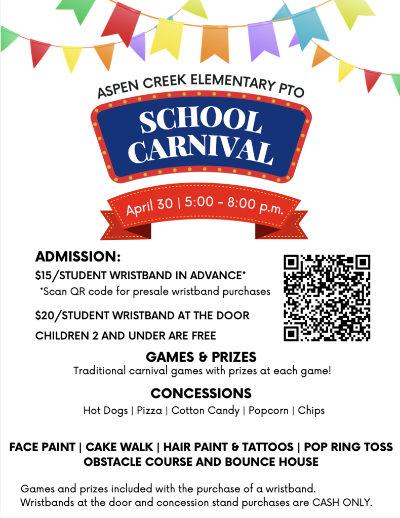 Flyer with information on it for our annual PTO carnival. 
