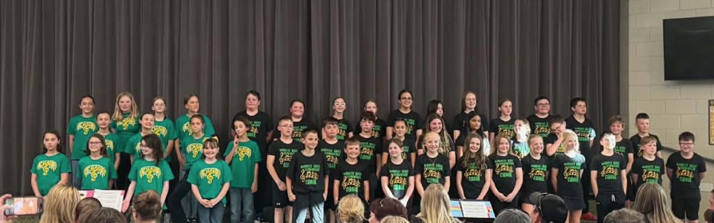 Picture of our 5th grade choir performance.