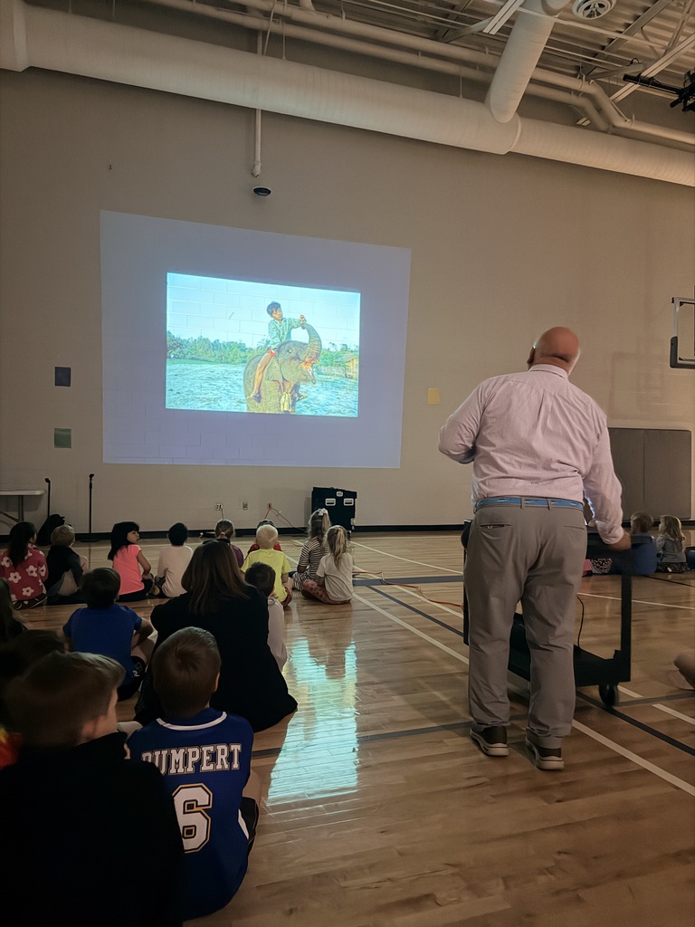 Jerry Pallotta shares a picture of a student traveling on the back of an elephant. 