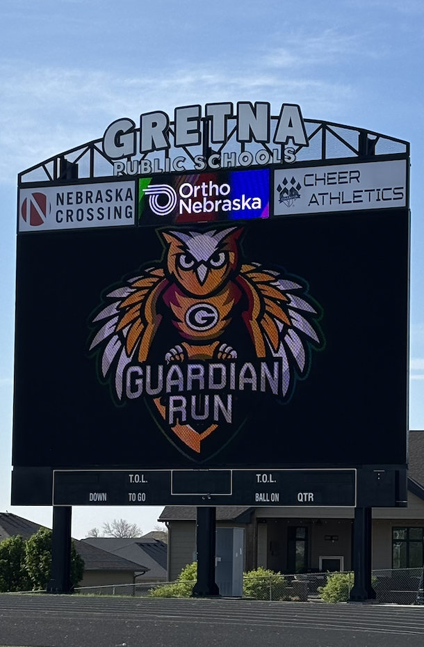 Image showing the scoreboard at the Guardian Run.