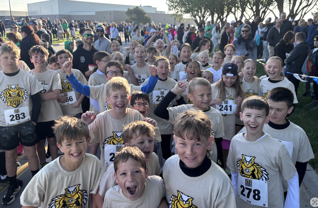Picture of the Aspen Creek boy's running club.