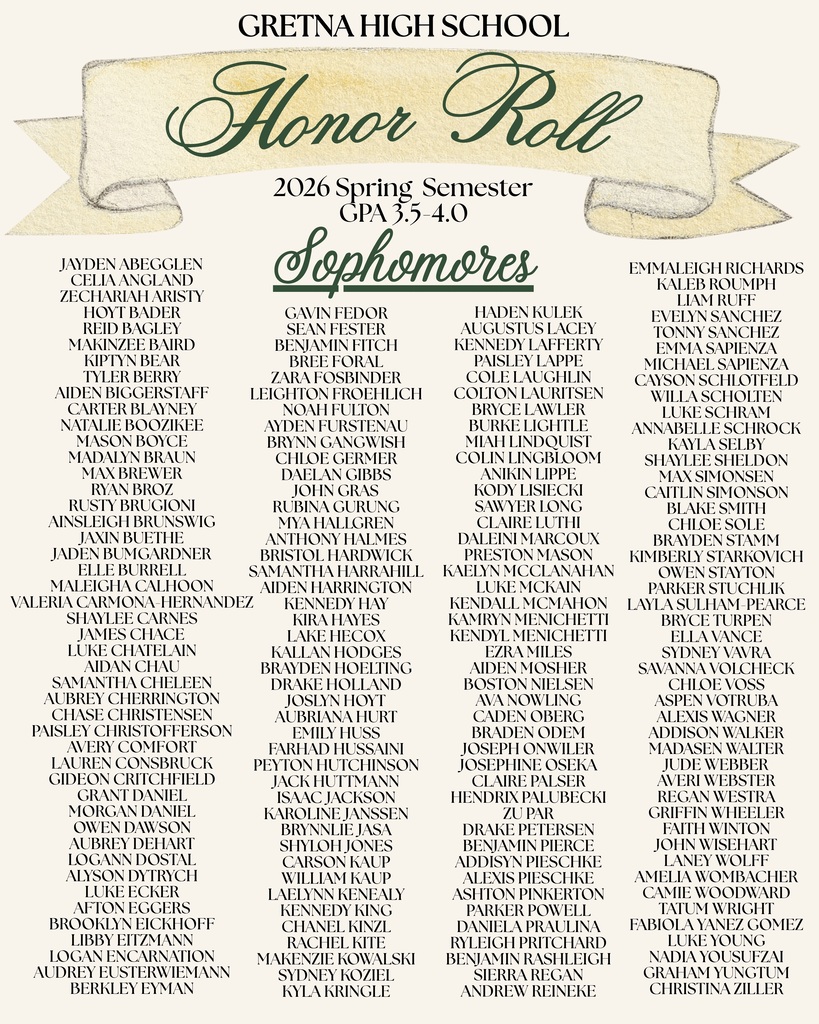 Sophomore Honor Roll