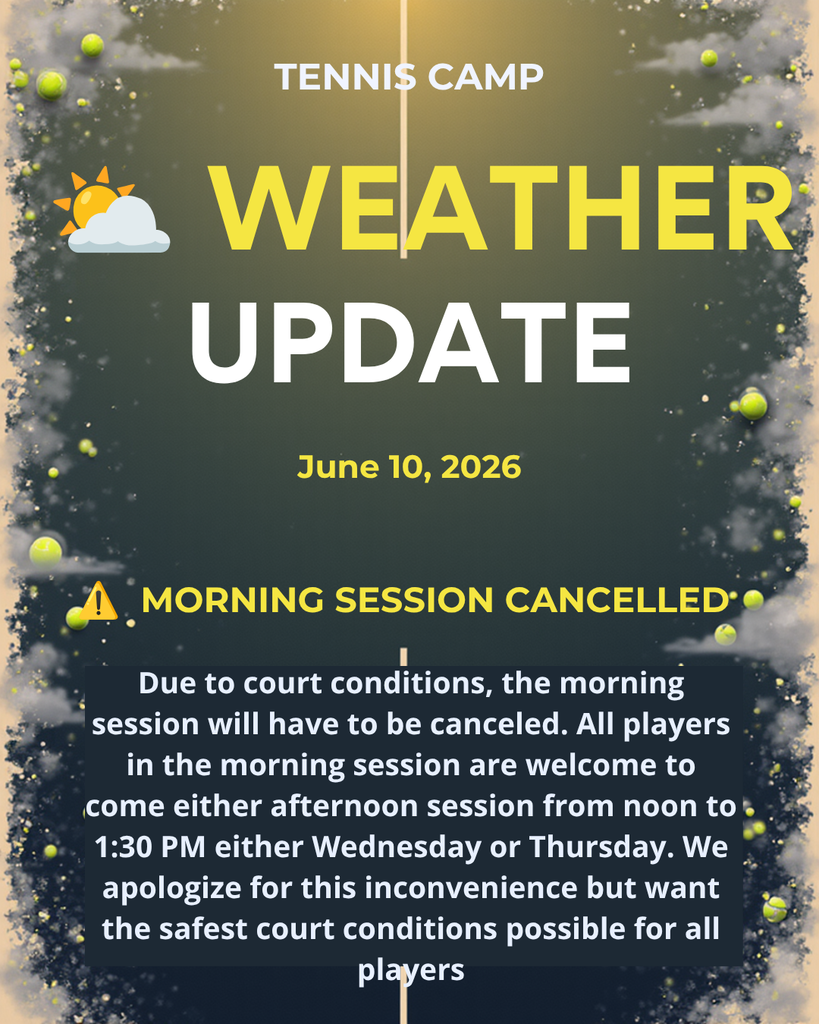 Tennis Camp Update