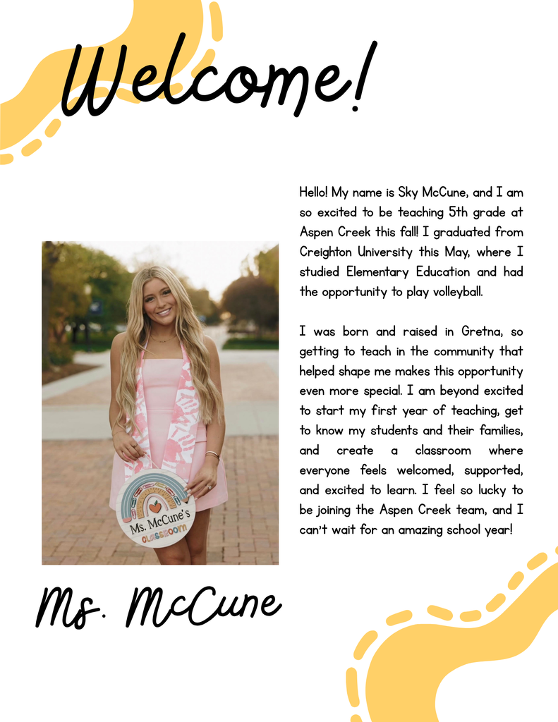 Image of our new 5th grade teacher.