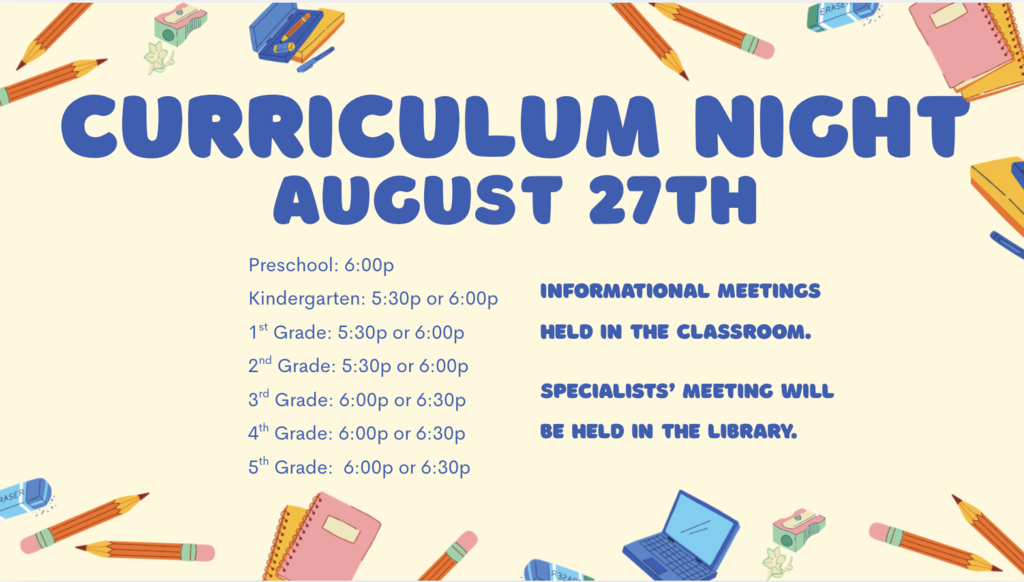 curriculum night flyer