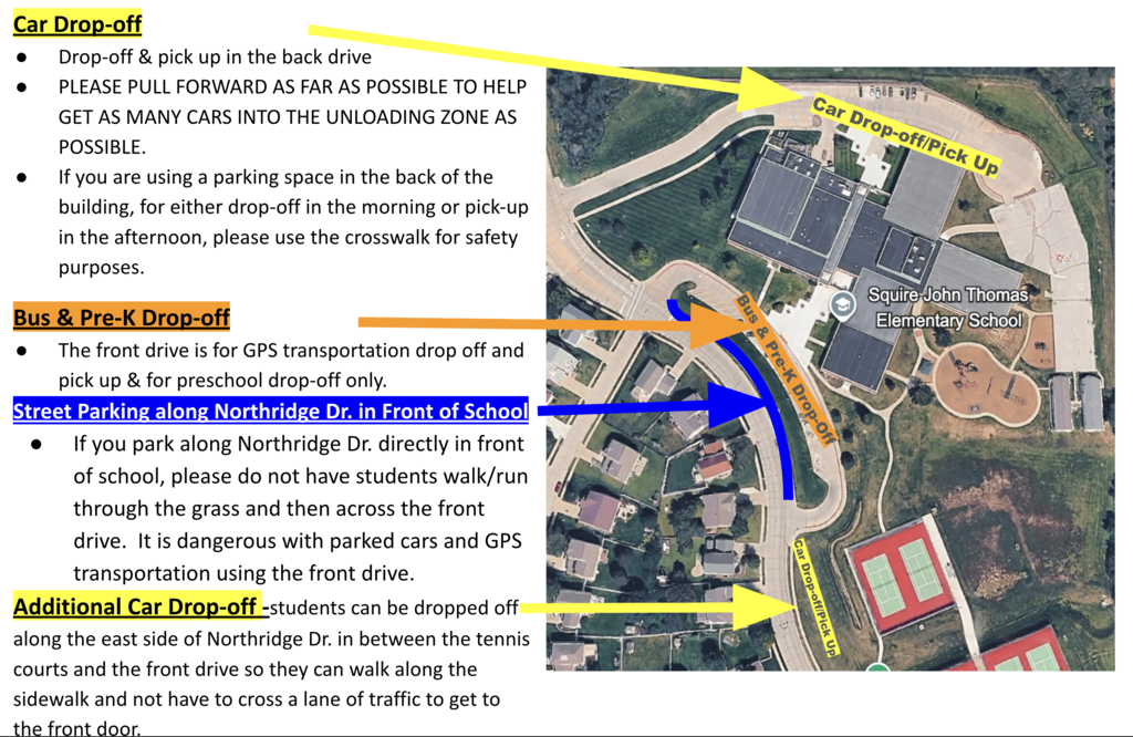 Arrival Reminders - Thomas Elementary