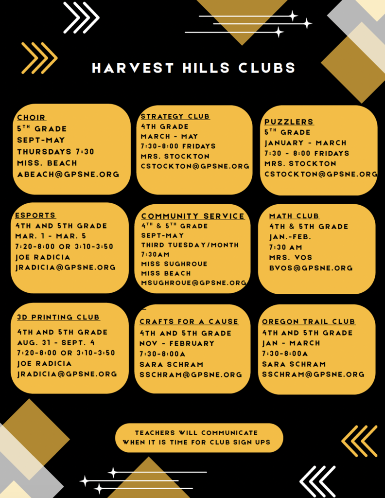 harvest hills club flyer