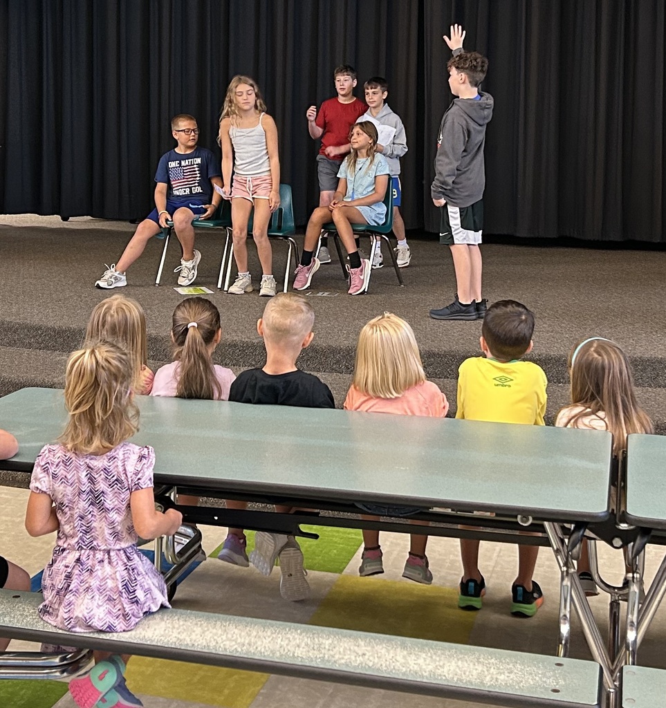 5th Grade students demonstrating positive expectations to kindergarten students.  