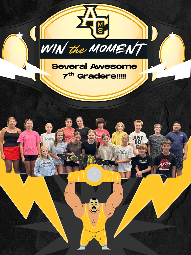 Photo of 7th grade students winning the moment at ACMS