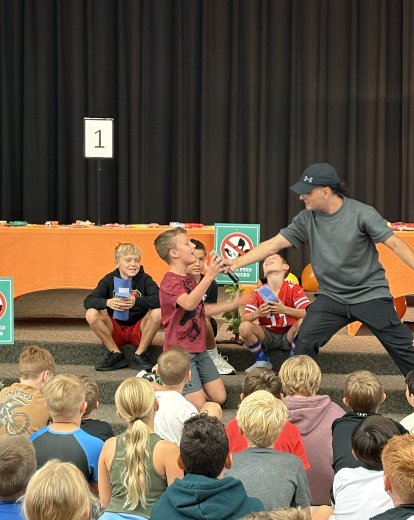 Students acting out The Quacken by Justin Colon.