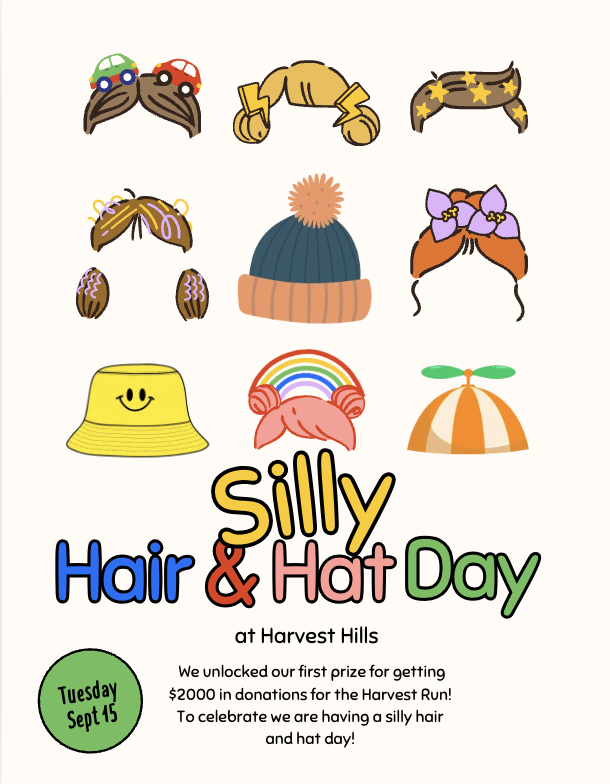 flyer for student hat / hair day