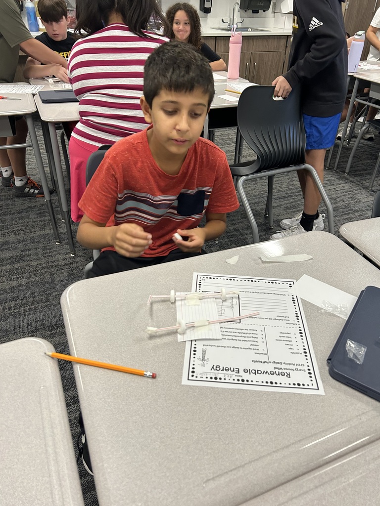 Students are making wind puft cars. 