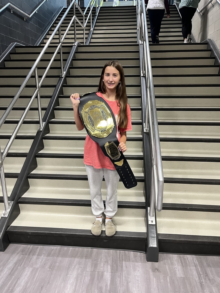 Addie H celebrating winning the moment and getting nominated by multiple staff members for being awesome last week.