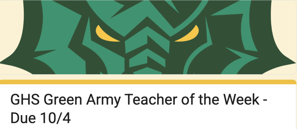 GHS Green Army Teacher
