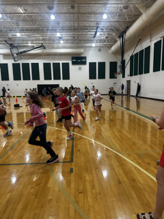 Students running