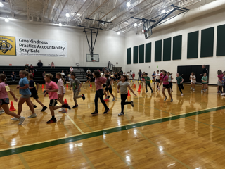 Students running