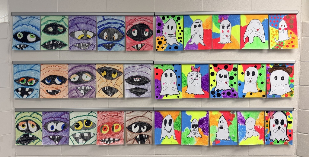3rd grade mummies and neon ghosts