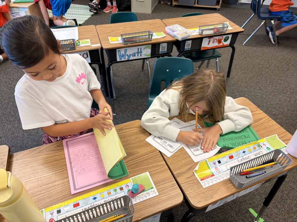 Hard at work writing personal narratives with Mrs. Hollman.