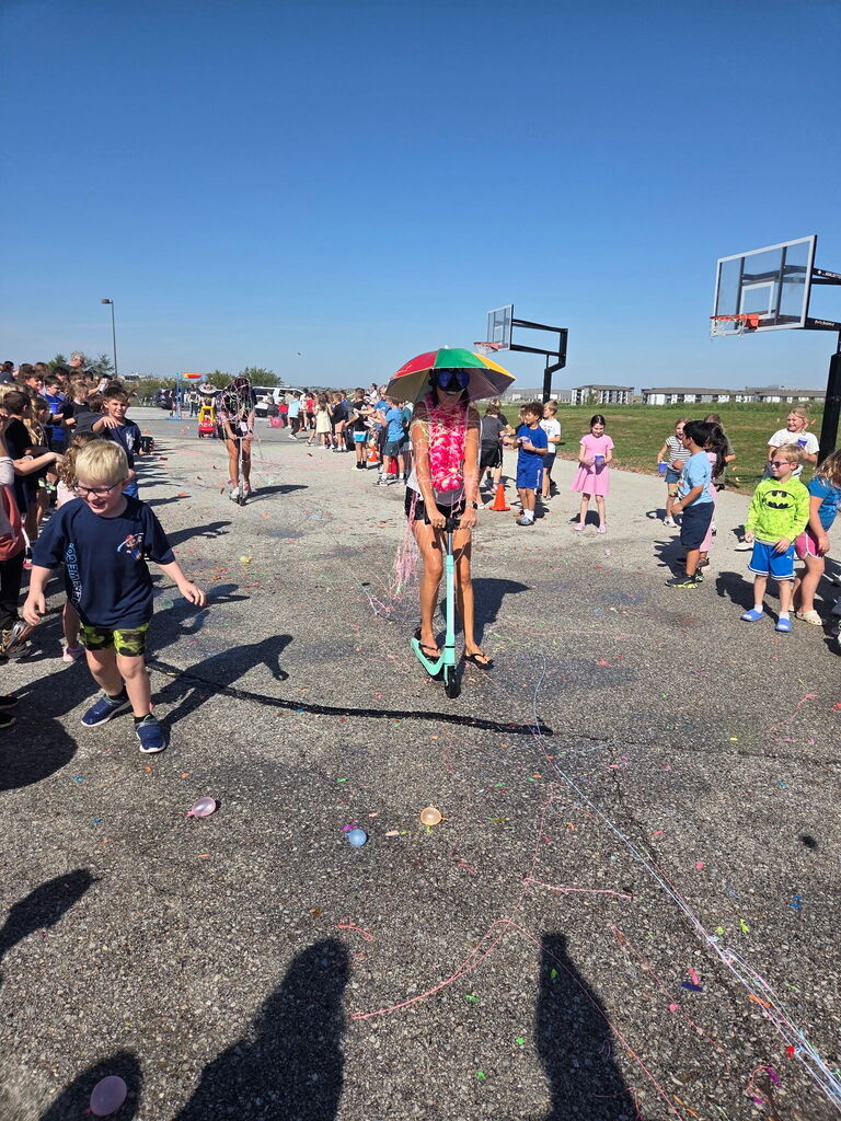 Thomas staff during the PTO carwash 