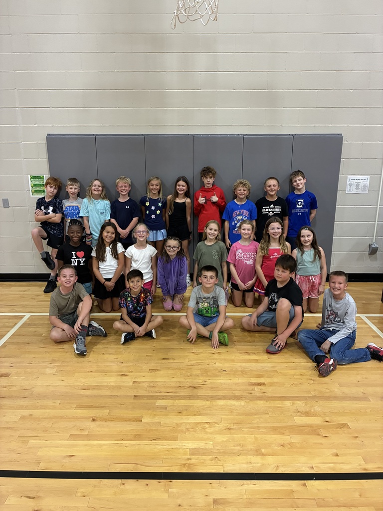 Students pose in gym class for the fastest class