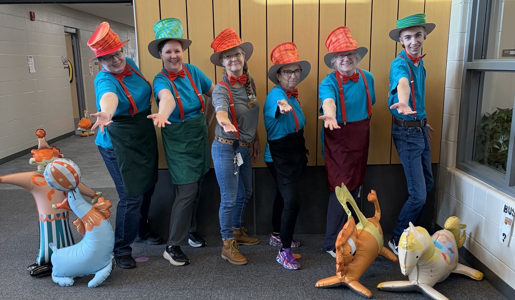 The Harvest Hills Kitchen Staff dressed up in circus attire.