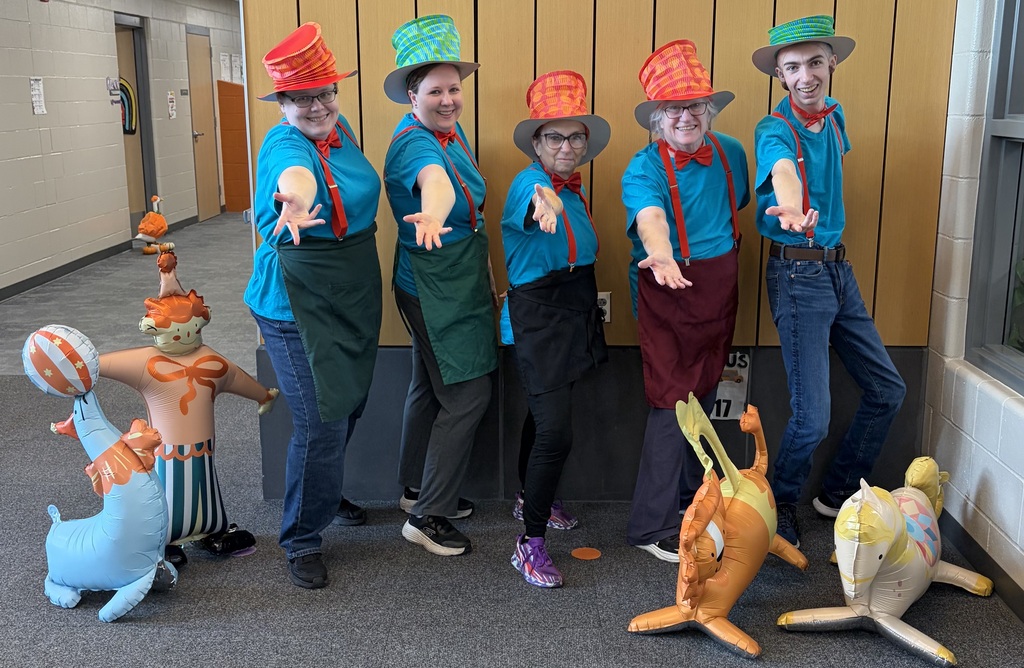 The Harvest Hills Kitchen Staff dressed up in circus attire.