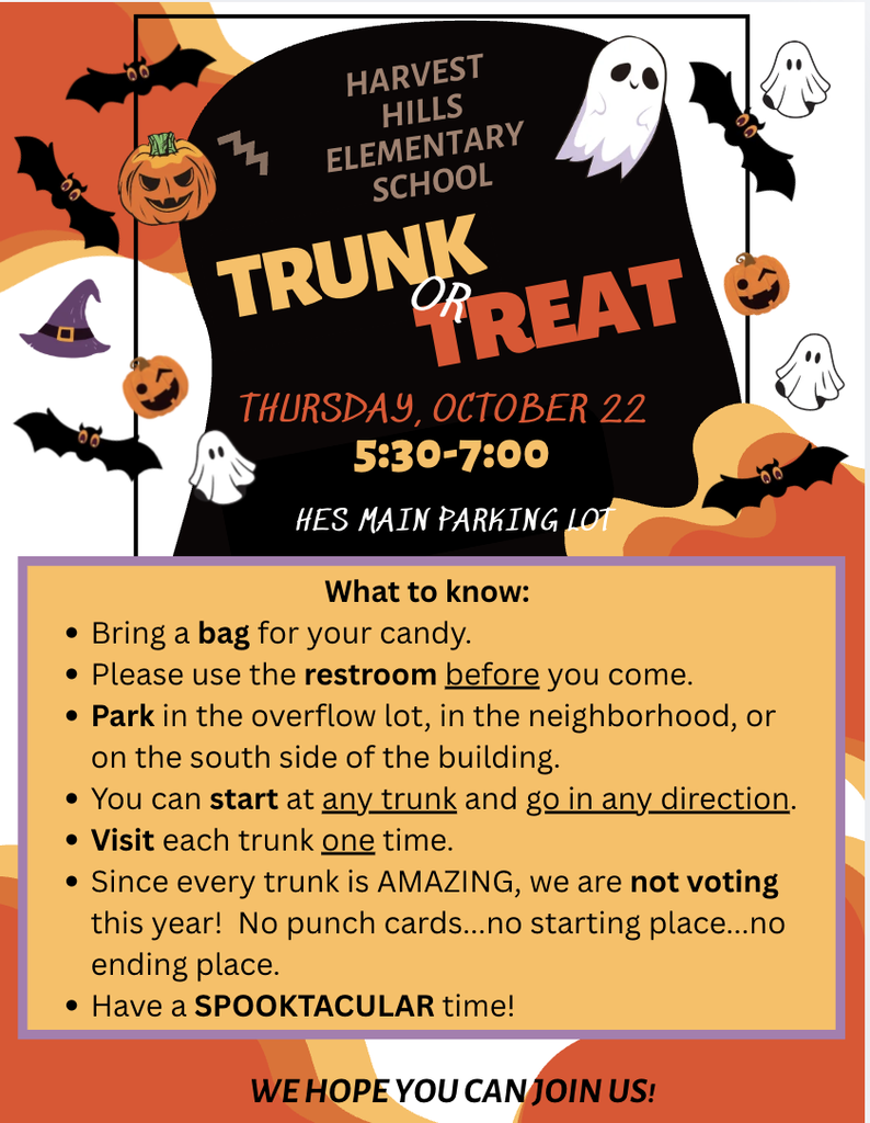 Harvest Hills Trunk or Treat Flyer