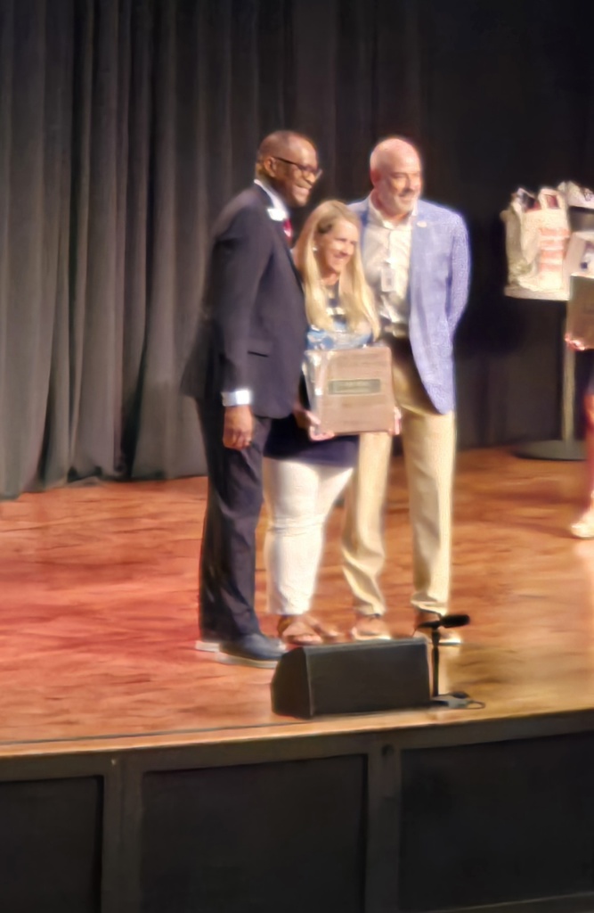 TOTY Mrs.  Mann and Principal Mr. Hawkins