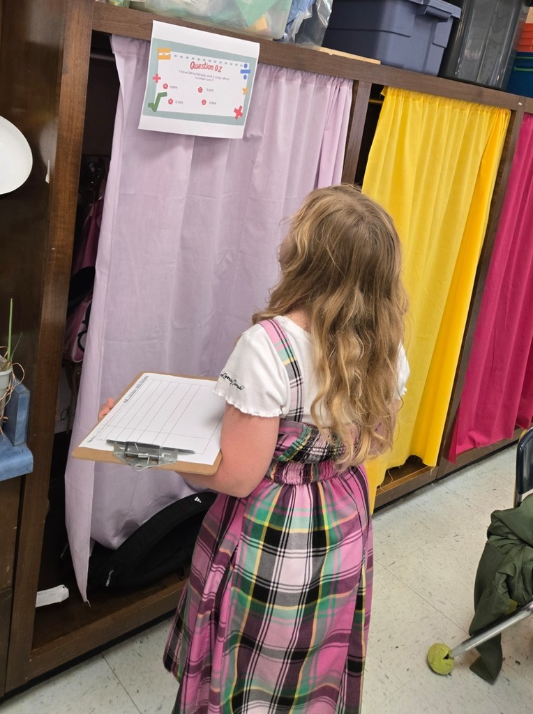 girl standing and working