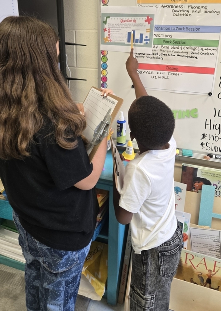 kids working with problems on wall