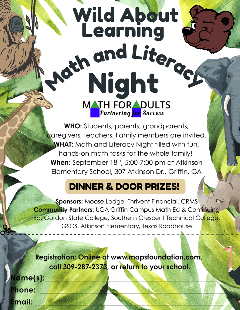 Math & Literacy Night- Wild About Learning