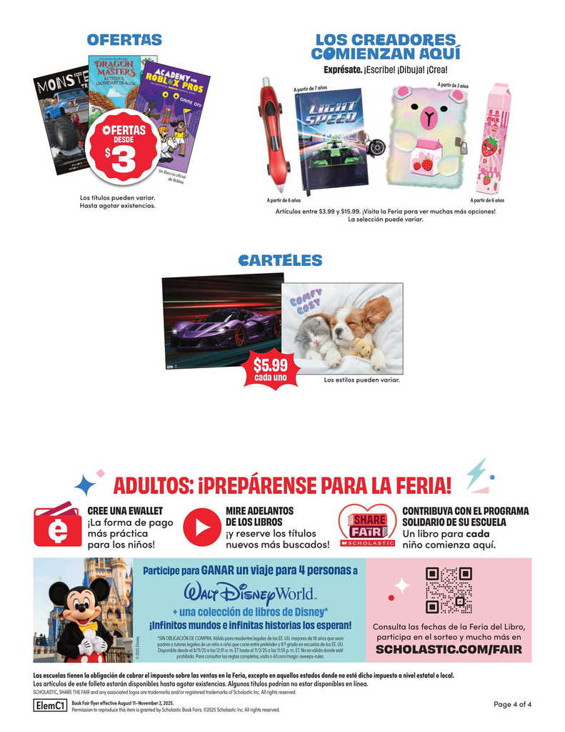 book fair flyer in Spanish