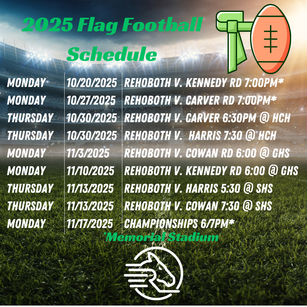 Flag football schedule