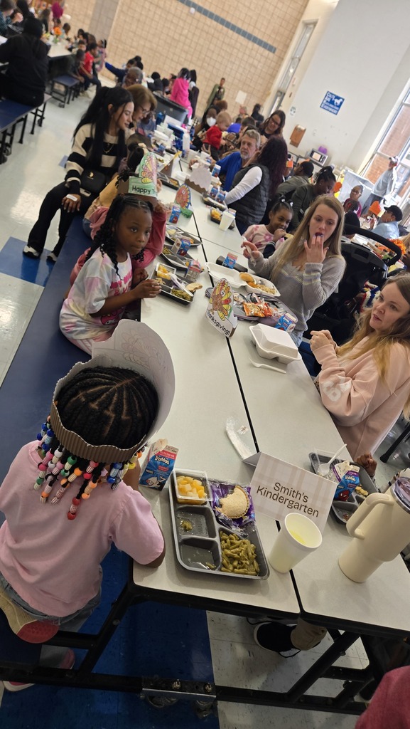 familes and students at cafeteria tables