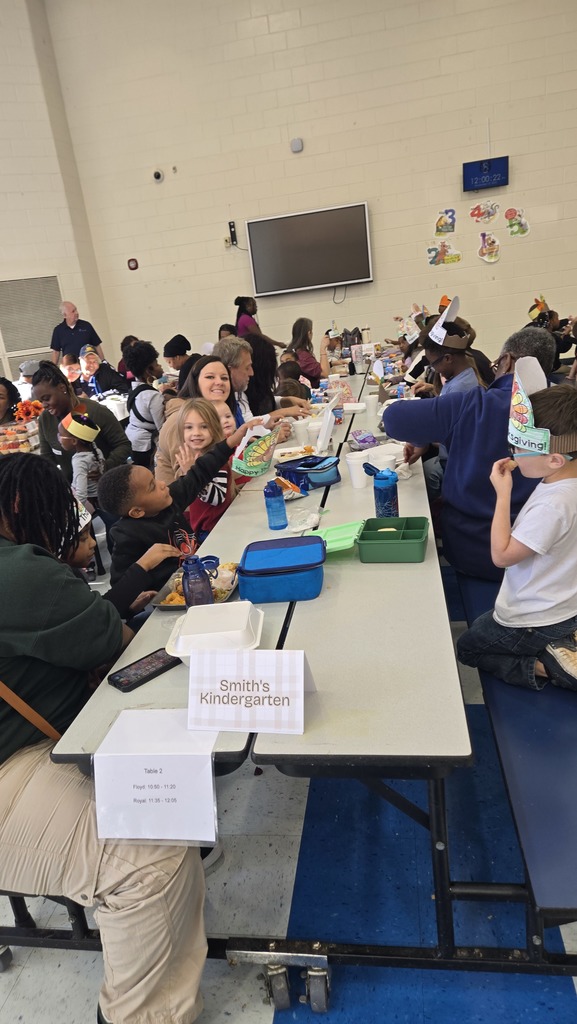 familes and students at cafeteria tables