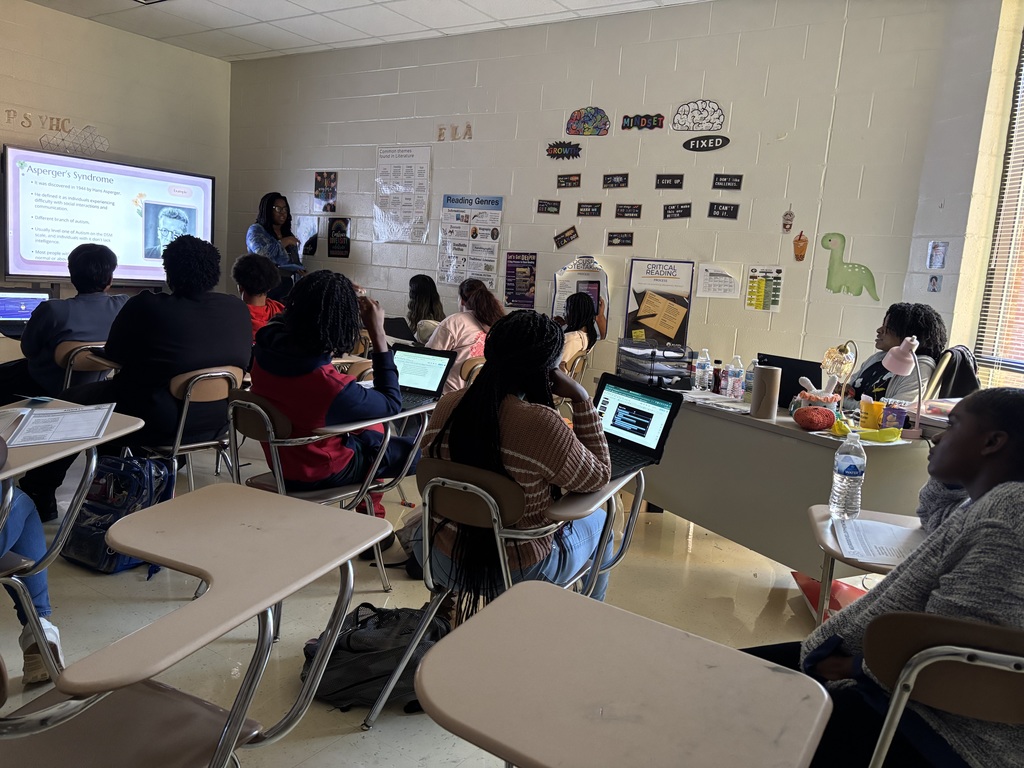 Deborah, an AP psych student, gives a presentation on psychological disorder