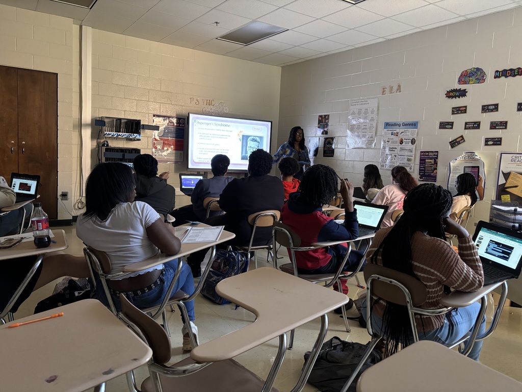 Deborah, an AP psych student, gives a presentation on psychological disorder