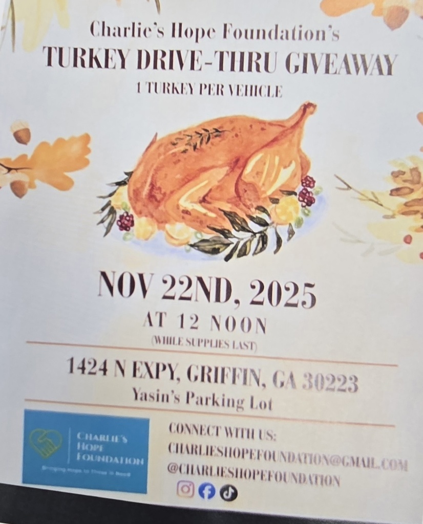 flyer for turkey drive-thru, Nov 22 12 noon, Yasin's parking lot (1424 N Expressway)